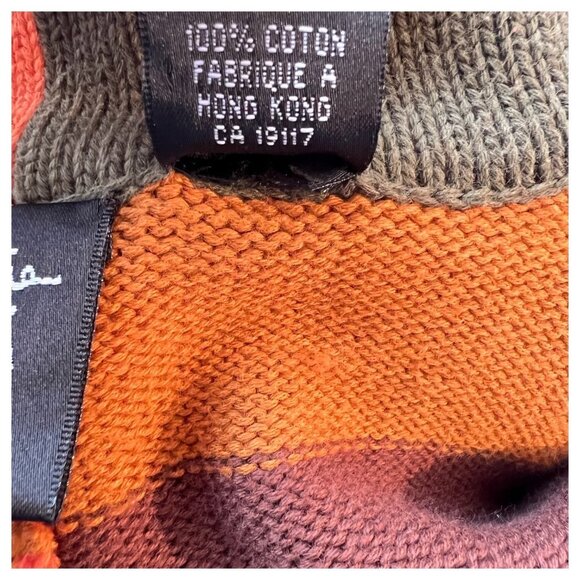 Christina Rotelli Parisian Patchwork Cardigan Sweater Size PS Cotton Colorblock - Picture 5 of 7